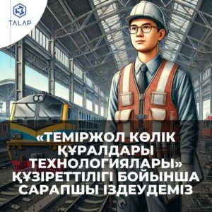 “Теміржол көлік құралдары технологиялары” құзіреттілігі бойынша сарапшы іздеудеміз